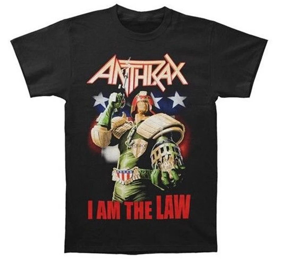 Anthrax Judge Dredd I Am The Law футболка новый тяжелый металлический ремешок 100% Аутентичные
