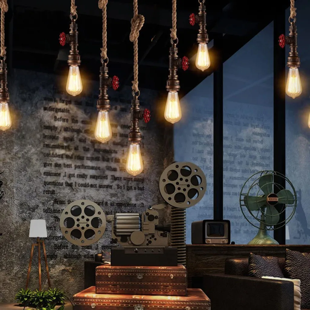 Потолочный подвесной светильник в виде клетки для рыбаков винтажный В