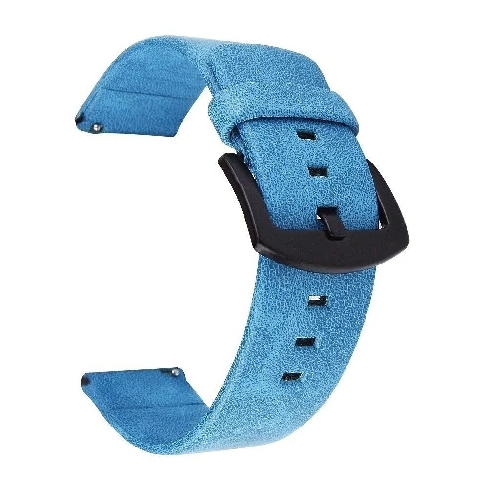 Ремешок из натуральной кожи для часов Amazfit Bip сменный Браслет Samsung Galaxy Watch Active 2 46 мм