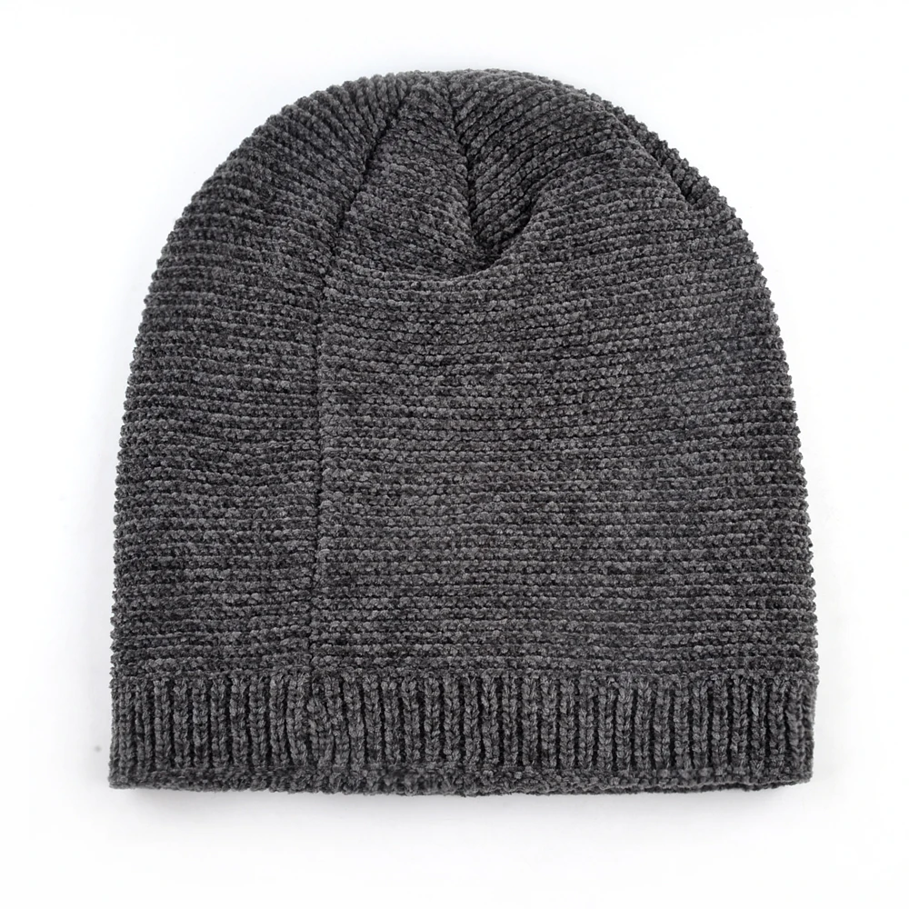 Вязаная Шерстяная Шапочка и шарф для мужчин Зимняя Толстая теплая шапочка