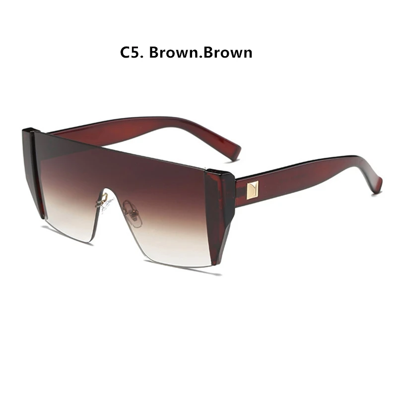 C5 Brown.Brown Emosnia, квадратные солнцезащитные очки для женщин, Ретро стиль, уличный авангард, небольшая оправа, солнцезащитные очки для мужчин, для улицы, индивидуальные солнцезащитные очки - Цвет линз: C5 Brown.Brown