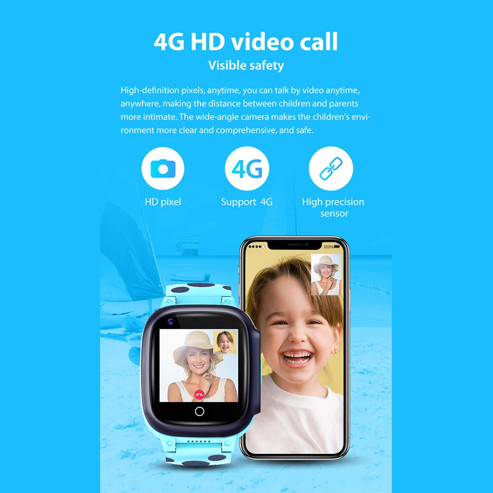 Обновление Y95 Kids Smart Watch Phone 4G GPS Wifi IP67 Водонепроницаемый Смарт-часы Детский трекер