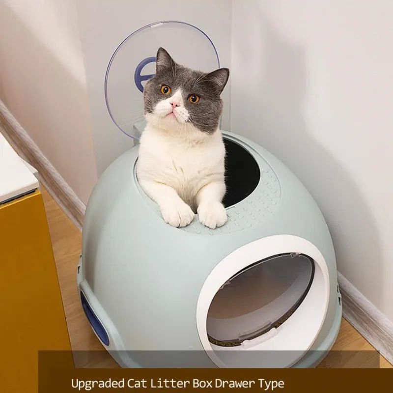 

Upgraded Cat Litter Box Drawer Type Fully Enclosed Anti-splashing Toilet Top Entry Type Extra Large Cat Feces Deodorant Supplies