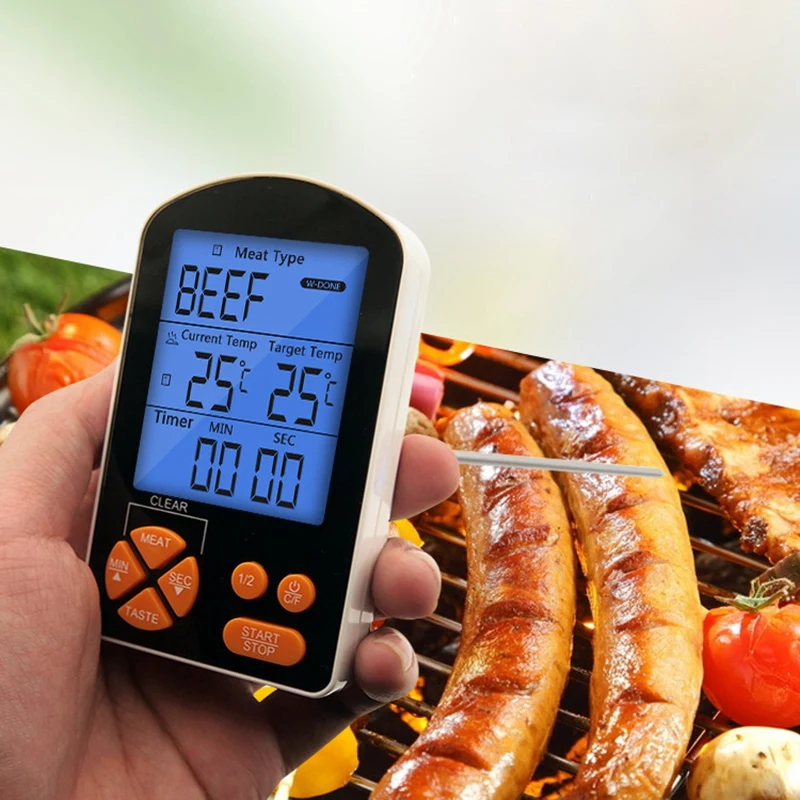 

Kitchen Thermometer Set,Meat Thermometer Instant Read Digital Kitchen Cooking Thermometer with Large LCD Dual Probe Food Thermom