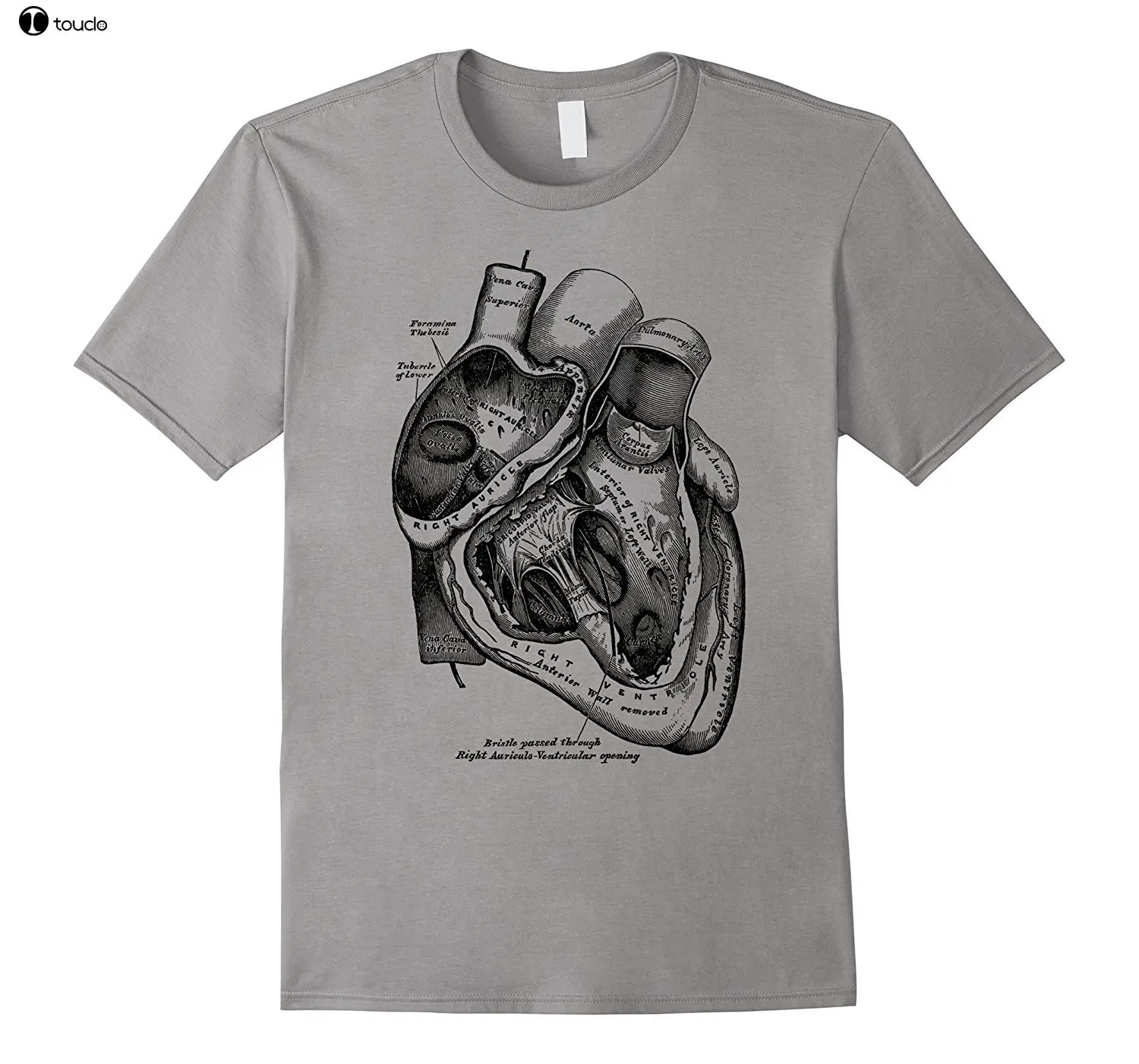 Новинка 2019 Повседневная футболка с коротким рукавом и анатомическим сердцем