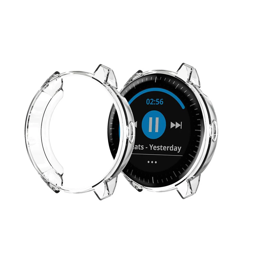 Clear Чехол для смарт часов для смарт-часов Garmin vivoactive 3 полный защитный TPU чехол для Garmin vivoactive3 Экран протектор для vivoactive 3 - Цвет: Clear