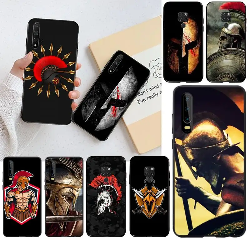 ACT action game Spartan Soft black Phone Case for Huawei P40 P30 P20 lite Pro Mate 30 20 Pro P Smart