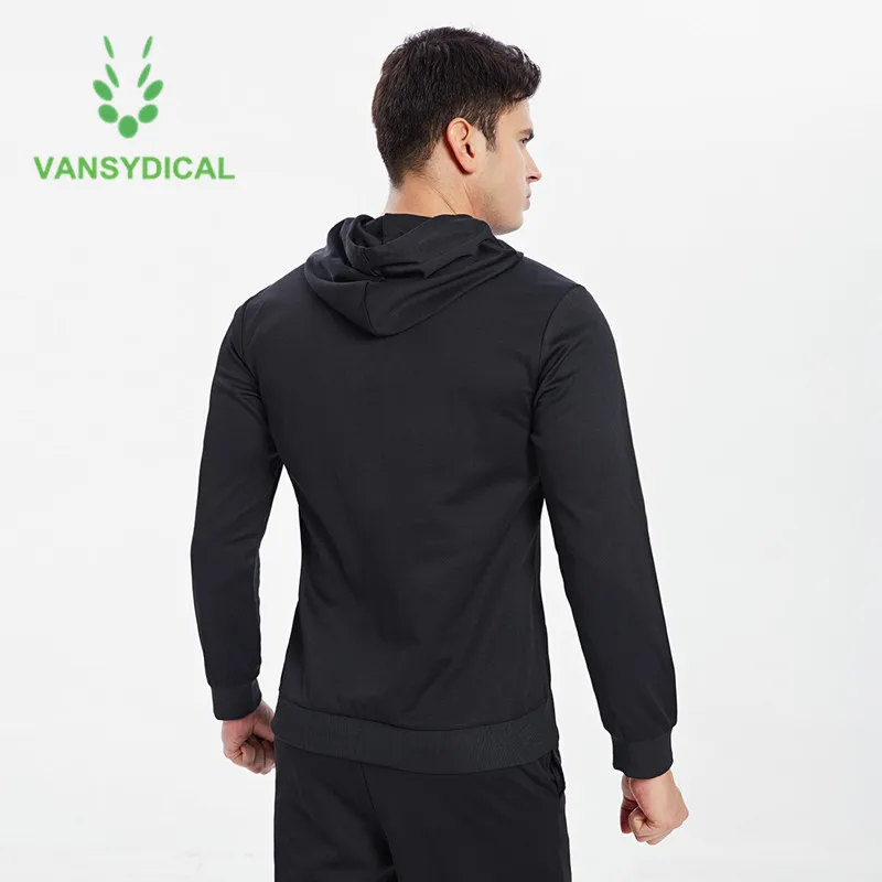Фото Спортивный костюм для мужчин Vansydical, зимний спортивный костюм для бега, тренировок, толстовки и штаны №3