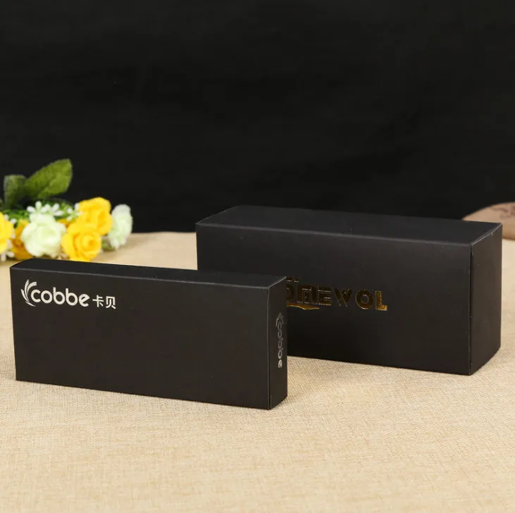 Высококачественный черный бумажник на заказ упаковочная коробка Подарочная бумажная с логотипом