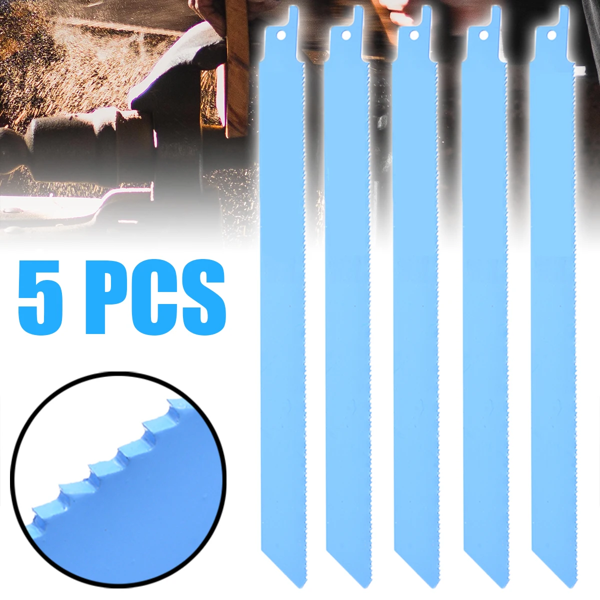 5 шт. режущие диски металлические гибкие 18tpi лезвия долгий срок службы 225 мм длина