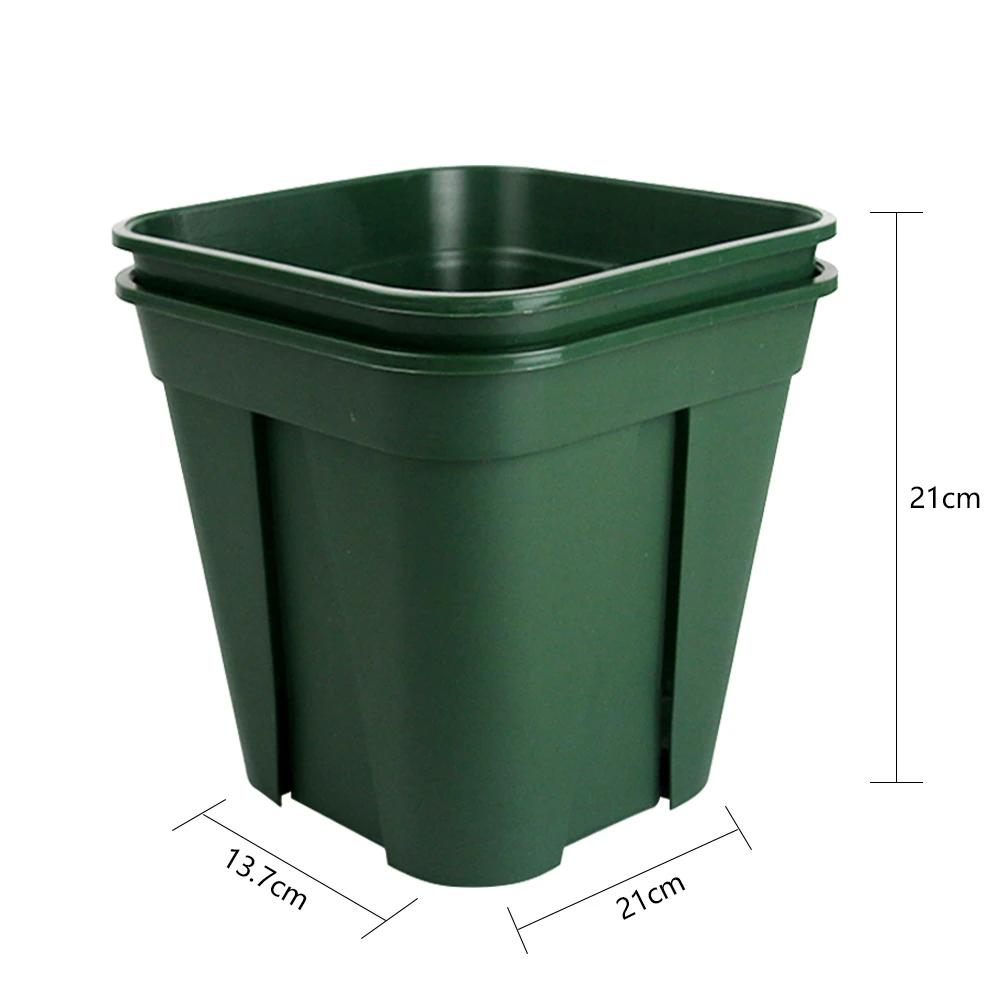 Дышащий невращающийся горшок для цветов зеленая армейская пластиковая