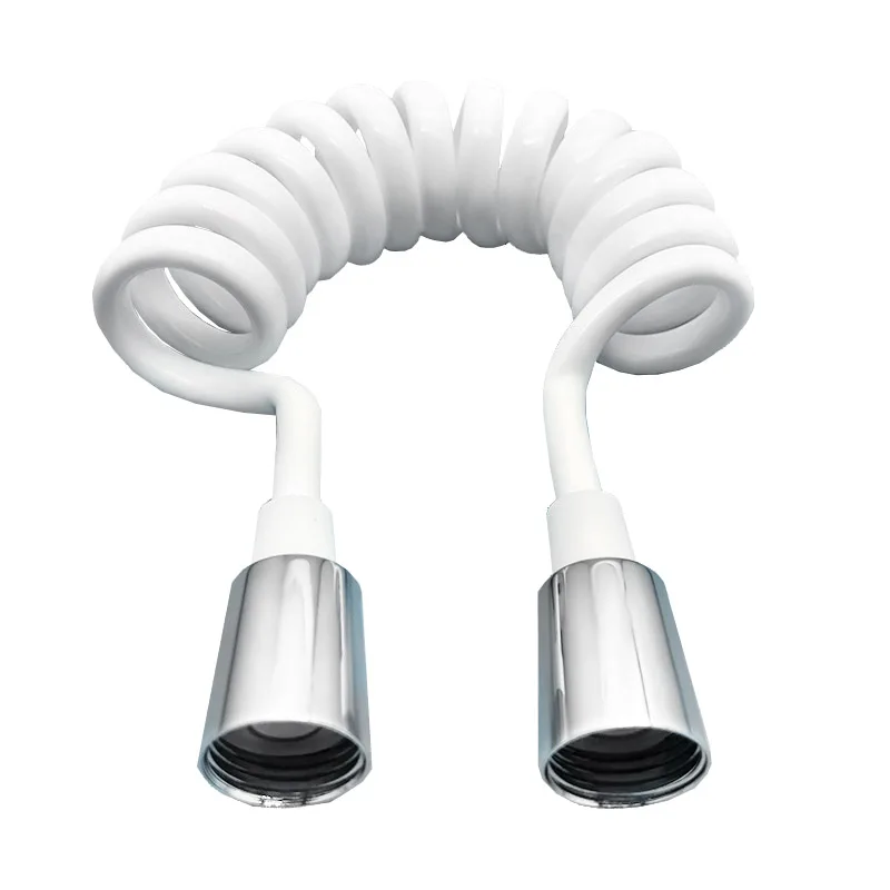 Шланг для биде WASOURLF гибкий шланг душа 1/2 пластиковый белый растягивается до 1 м