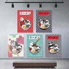 Японская культура эстетика рамен суши животные азиатская еда плакат Холст Аниме искусство для дома украшение для спальни гостиной
