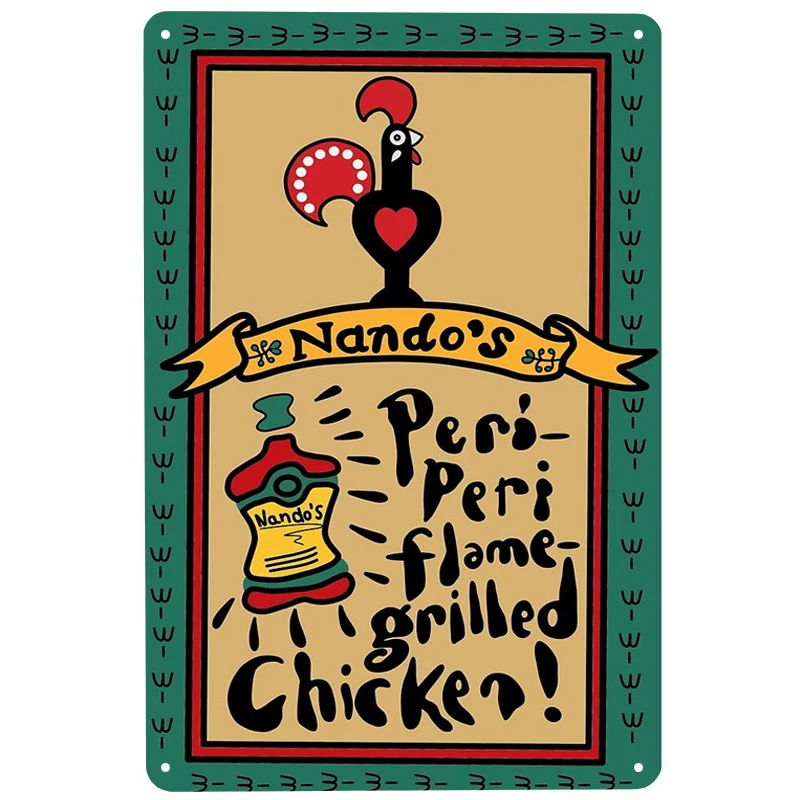 

Nandos о hisken, печатные технические знаки, забавный постер, декор для бара, паба, клуба, украшение для гостиной, дома