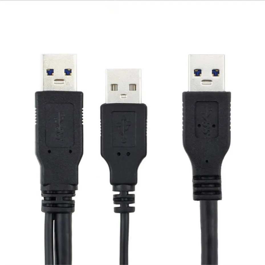 Кабель для передачи данных Sata USB2.0 + USB 3 0 Type A-USB A Y-образный штекер разъем жесткого