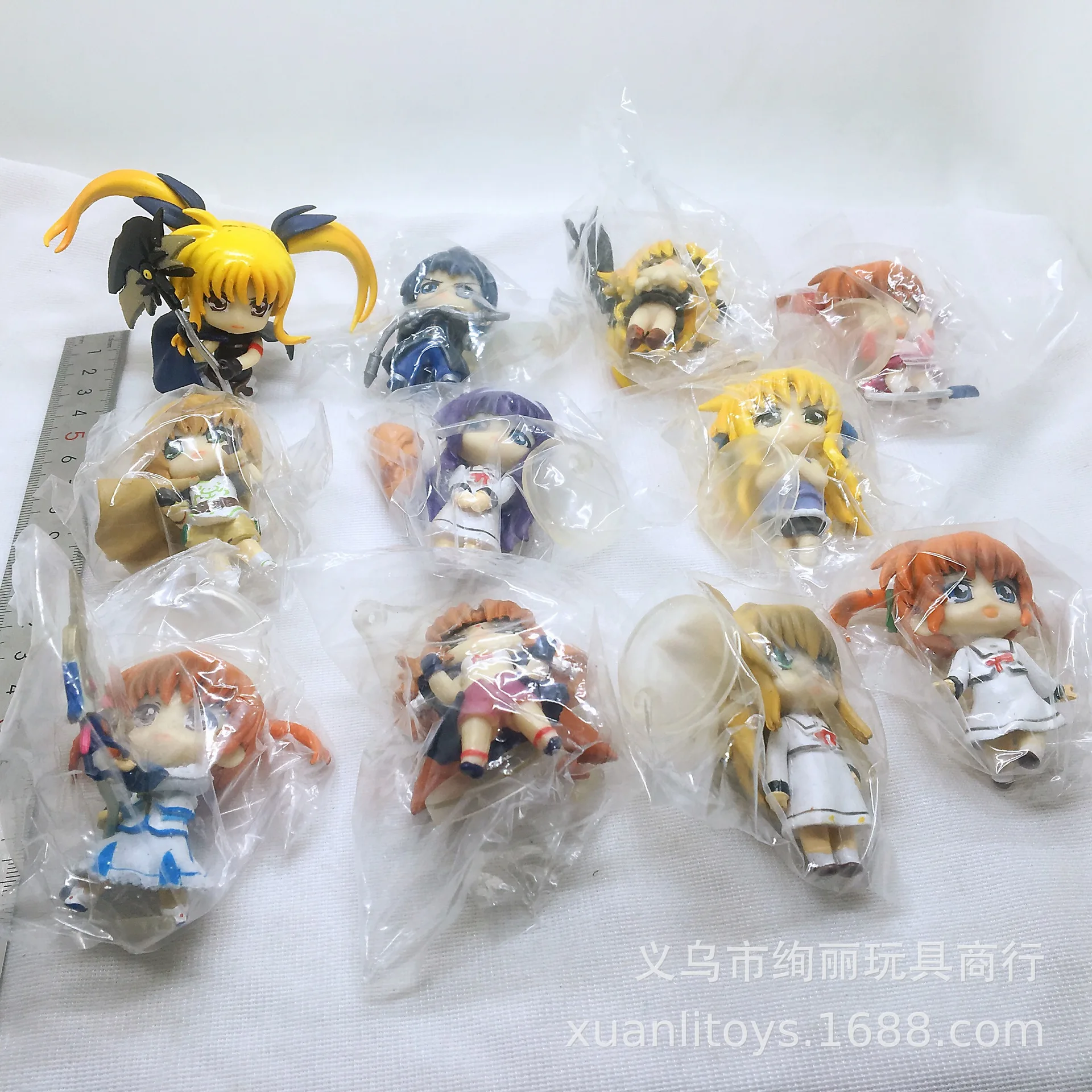 11 шт./1 комплект 6 см японского аниме GSC figma волшебная девушка лирическая Nanoha Экшн фигурки кукол детская коллекция кукла