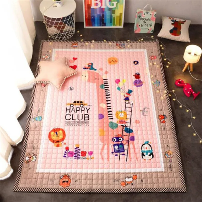Baby Play Mat Children Kids Cotton Crawling Pad Non-slip Washable Carpet Developing Rug Soft Floor Toddler Game Blanket Toys | Игрушки и