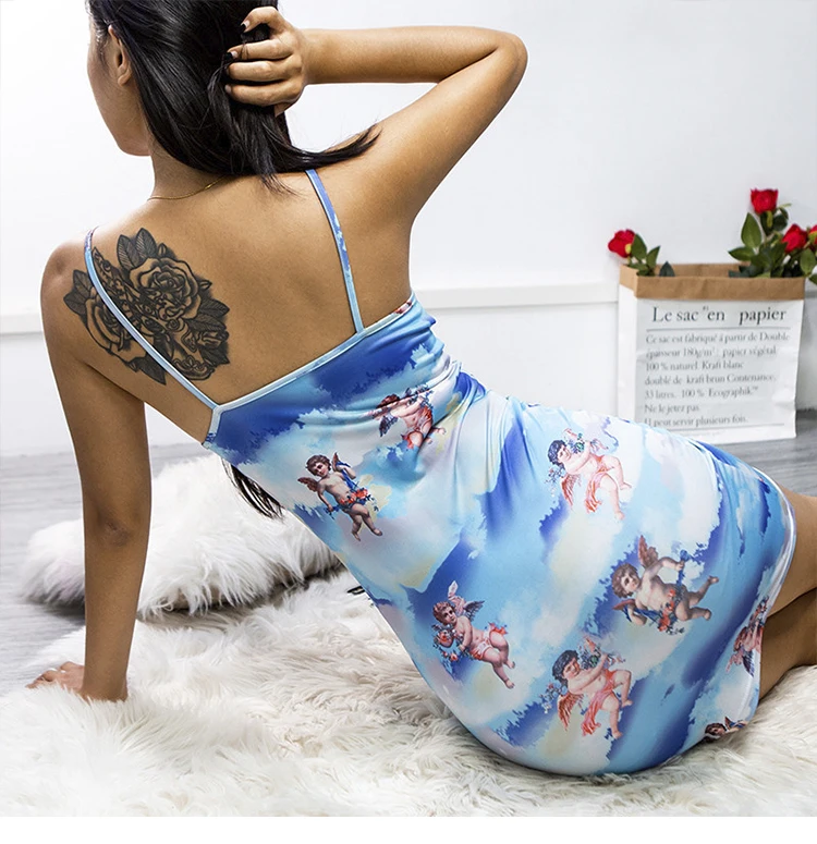 Новый дизайн Европейская мода женская облегающая туника на тонких бретельках с