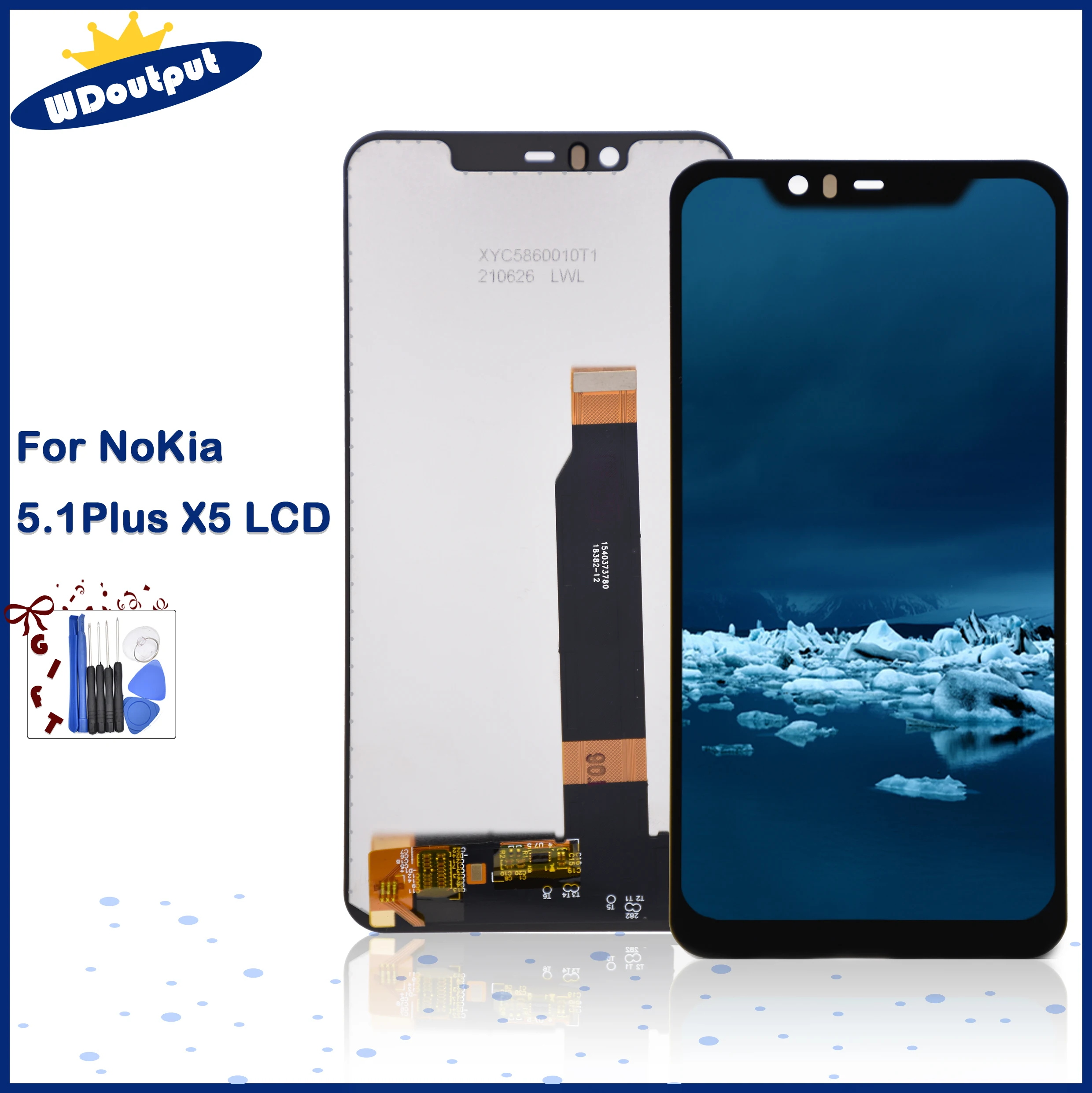 Pantalla LCD Original de 5,86 pulgadas para Nokia 5,1 Plus, montaje de digitalizador con pantalla t&aacute;ctil de repuesto-0