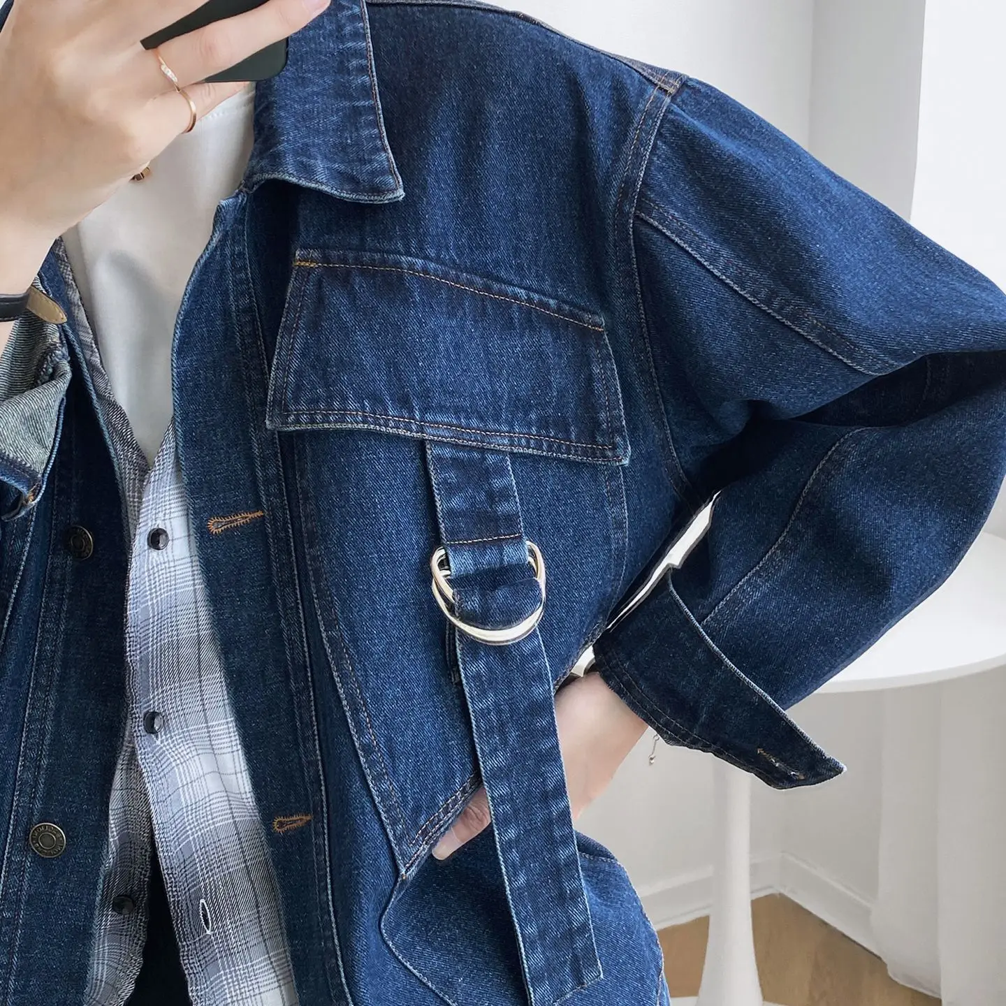 

2020 Fashion Women Autumn Jacket Coat Black Blue Denim Coat Turn Down Collar Boyfriend Style Women Jacket Coat Chaqueta Mujer