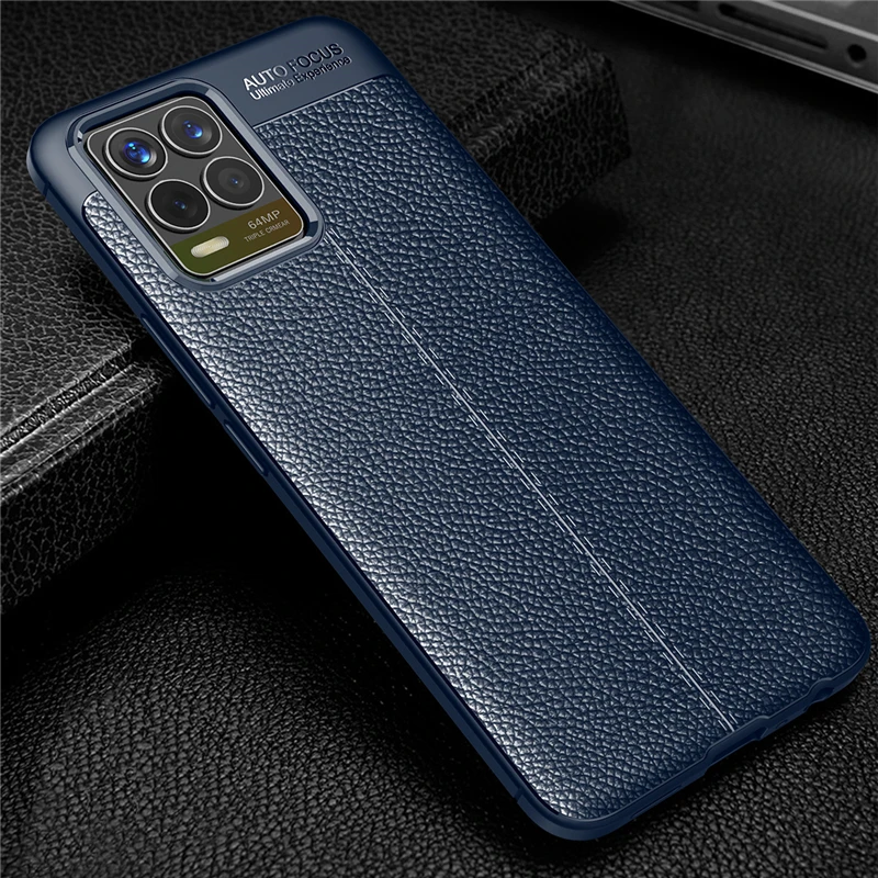 for oppo realme 8 case bumper silicone anti knock leather phone cover for oppo realme 8 case for realme 8 real me 8pro 6 4 inch free global shipping