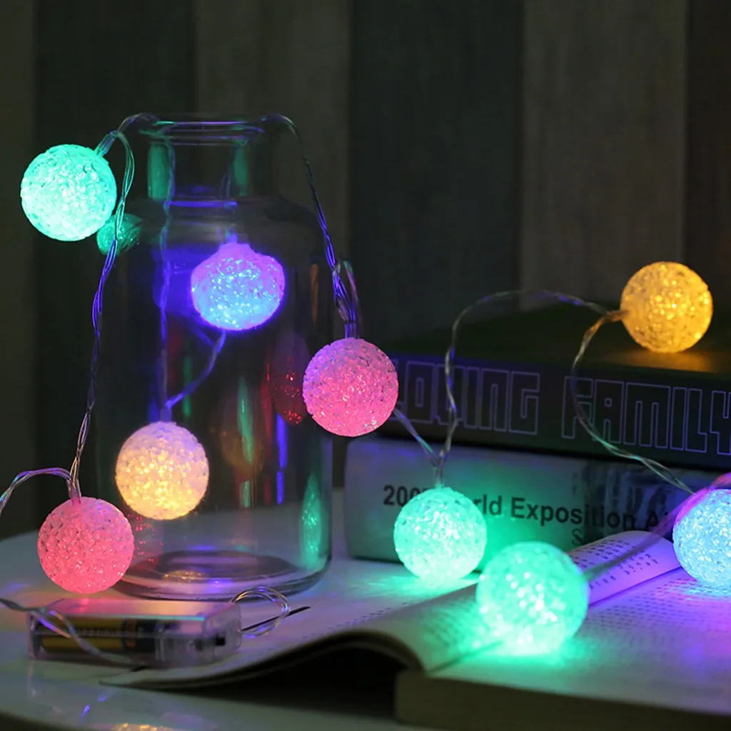 LED String Lights Ball 3 Meters 20 Waterproof Crystal Christmas Decorations For Home Bedroom Outdoor | Лампы и освещение
