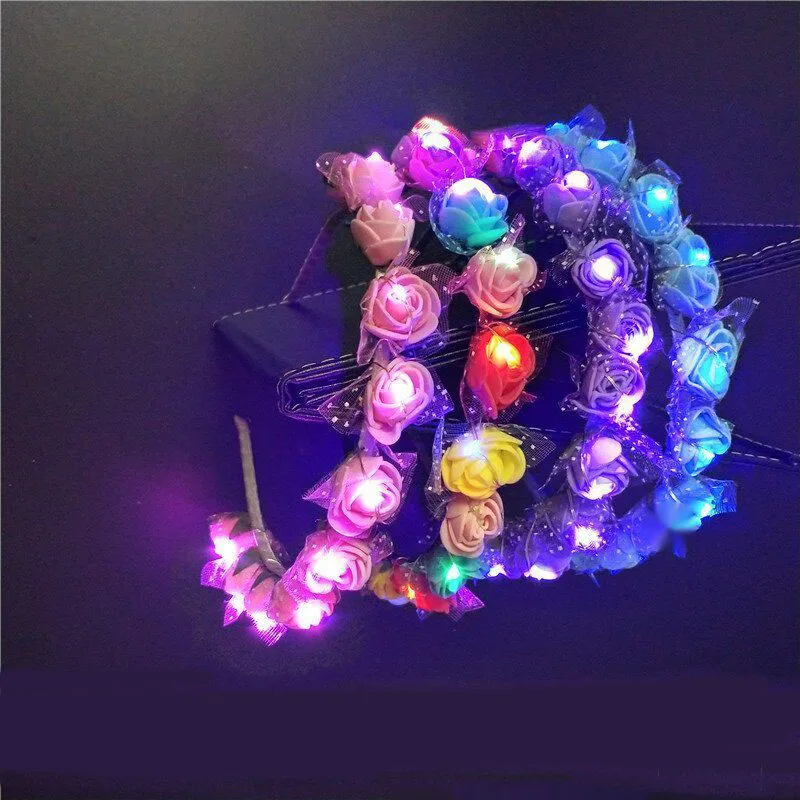 Повязка на голову гирлянда светящаяся светодиодсветодиодный праздничная