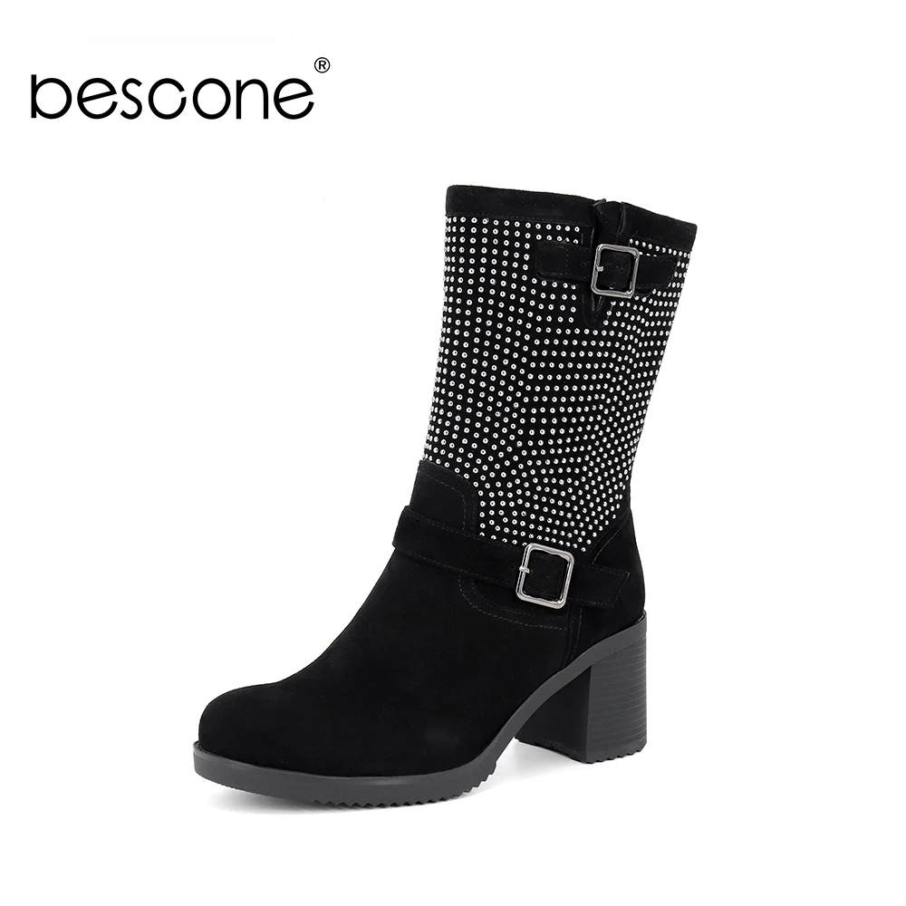 Женские ботинки на квадратном каблуке в горошек высоком 6 7 см | Обувь