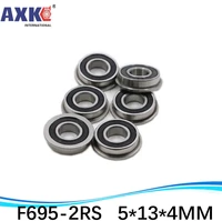 f695 2rs bearing 5134 mm 10 pcs abec 1 flanged miniature f695 rs ball bearings f695rs for voron mobius 23 3d printer