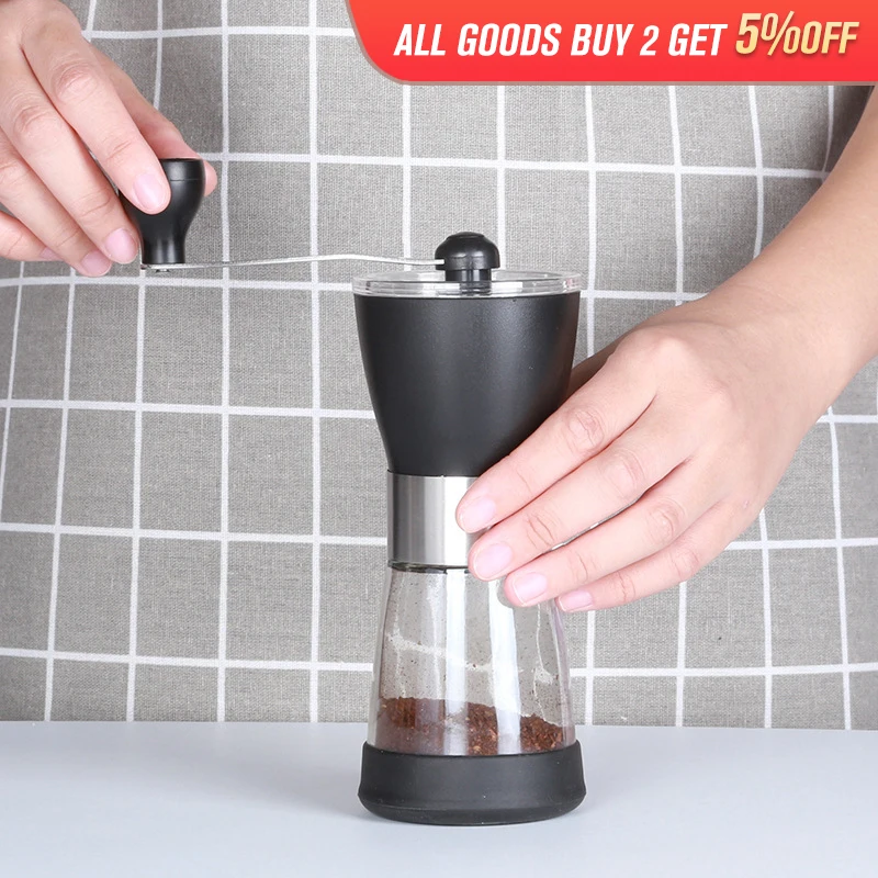 

Coffee Grinder Manual Coffee Bean Grinder Hand Coffee Mill Ceramic Burrs Stainless Steel Machine Pills Spice Pepper Grinder Nuts