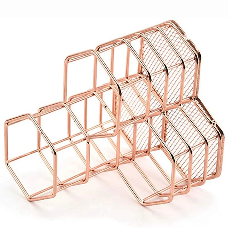 

Hexagonal Pen Holder Desktop Storage Box, Office Supplies Pencil Holder for Home Office