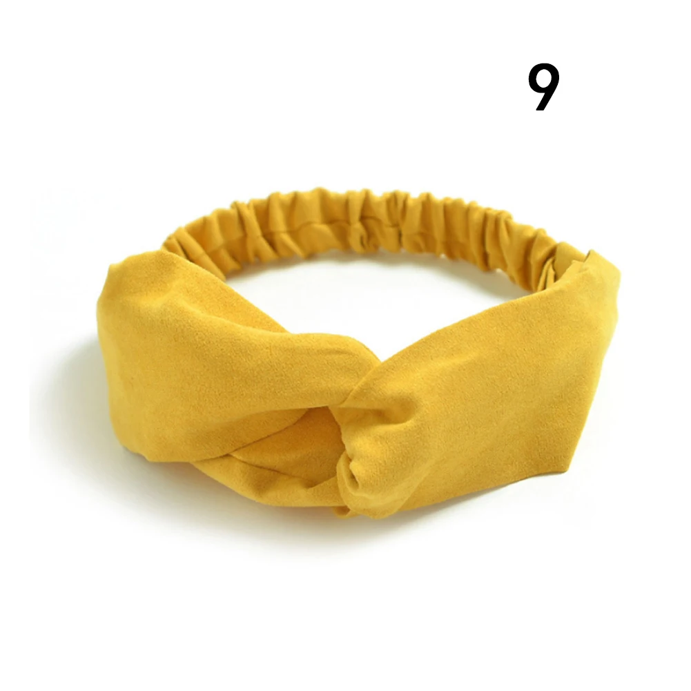 

Women Summer Suede Headband Vintage Cross Knot Turban Elastic Hair Bands Soft Solid Girls Hairband Headwear Hair Accessories
