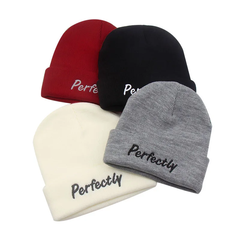 

Men's and women's clothing, autumn and winter casual wear, knitted hat, letter embroidery, wool hat, warm hat, Korean men's stre