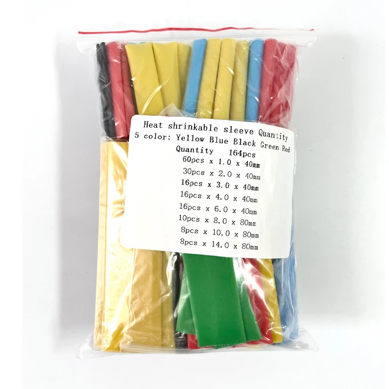 127/164/328/530pcs Heat Shrink Tube Kit Shrinking Assorted Polyolefin Insulation Sleeving Tubing Wire Cable 2:1 | Обустройство дома
