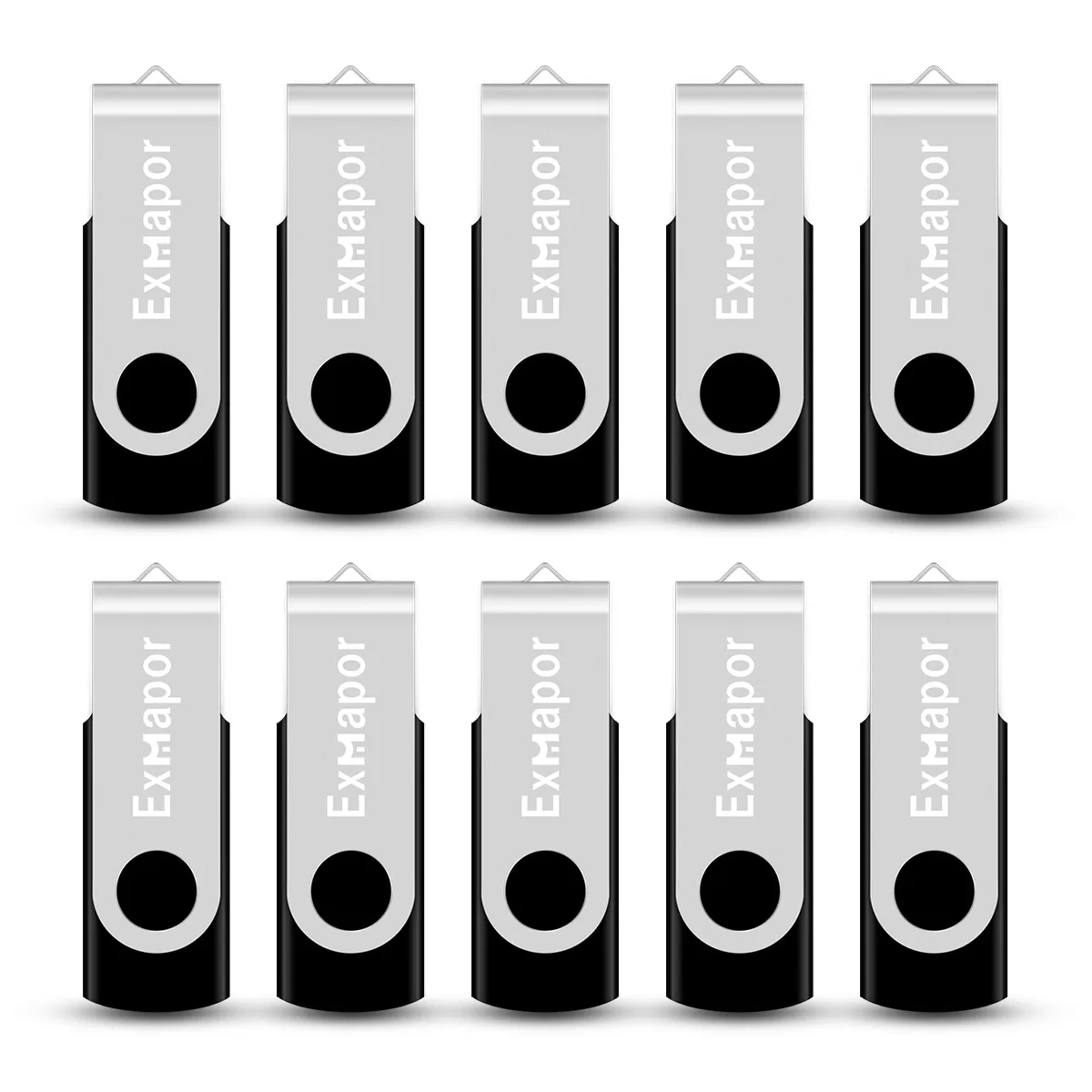 10 X Exmapor 1GB USB2.0 Bulk Flash Drives Small Capacity 360° Rotation Thumb Drives Jump Drive Memory Stick Zip Drive 2GB 512MB