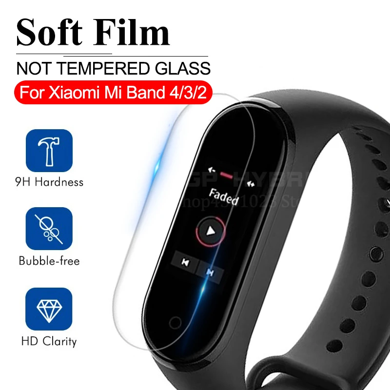 5 шт. мягкая защитная пленка для Xiaomi mi Band 4 mi Band 4 3 2 Ремешок Браслет на весь экран Защита Гидрогелевая пленка