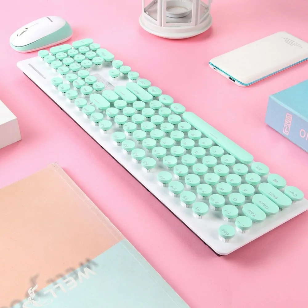 Новая Лига N520 беспроводной панк механическая ручная клавиатура мышь набор