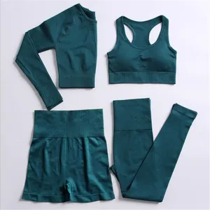 1/2/3/4/5PCS Energy Seamless Yoga Set Women Workout Set Sportswear Fitness Clothes For Women Clothing Gym Leggings Sport Suit