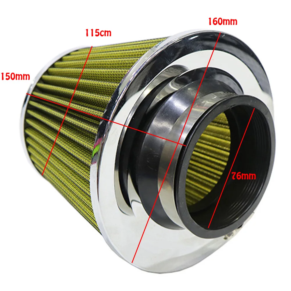 Автомобильный Универсальный воздушный фильтр 3 дюйма для холодного воздуха