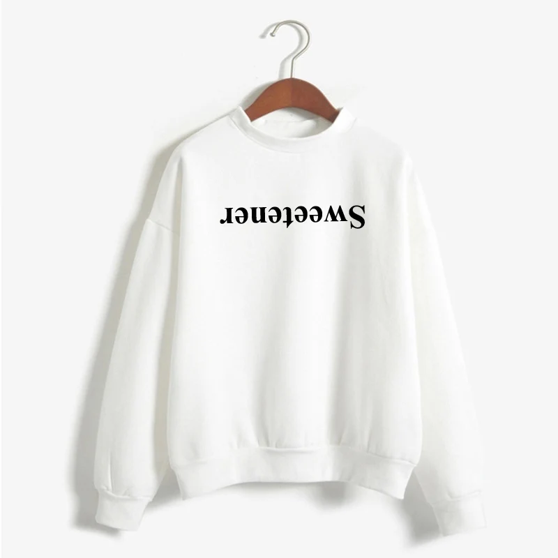 Белый Пуловер с капюшоном топы без слез слева плакать вентилятор Merch толстовка с капюшоном Ариана Гранде свитшоты для женщин спасибо у следующий толстовки - Цвет: Белый