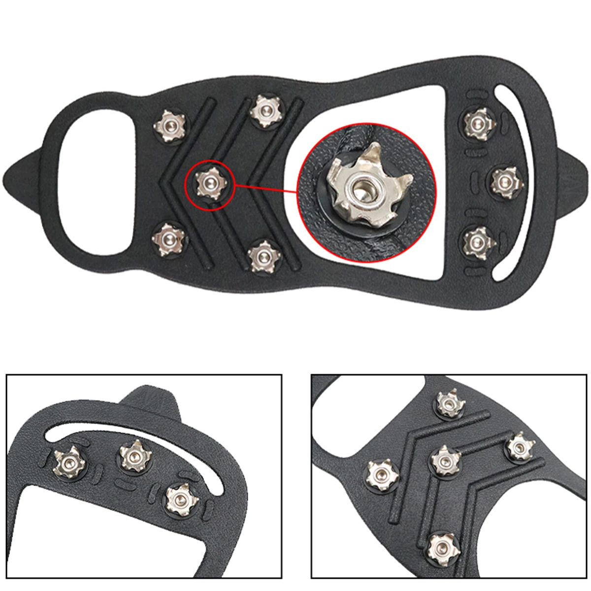 1 пара Нескользящие туфли с зажимом для льда 8 зубьев | Автомобили и мотоциклы