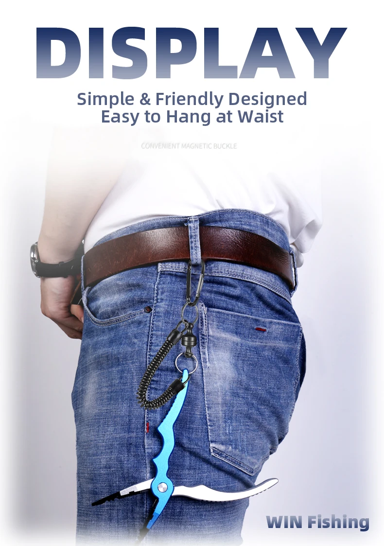 Multifunctional Fishing & Outdoor & Hike Magnet Lanyards Retention Ropes Holder Pliers Lip Tackle Tools Fly Fishing Accessories