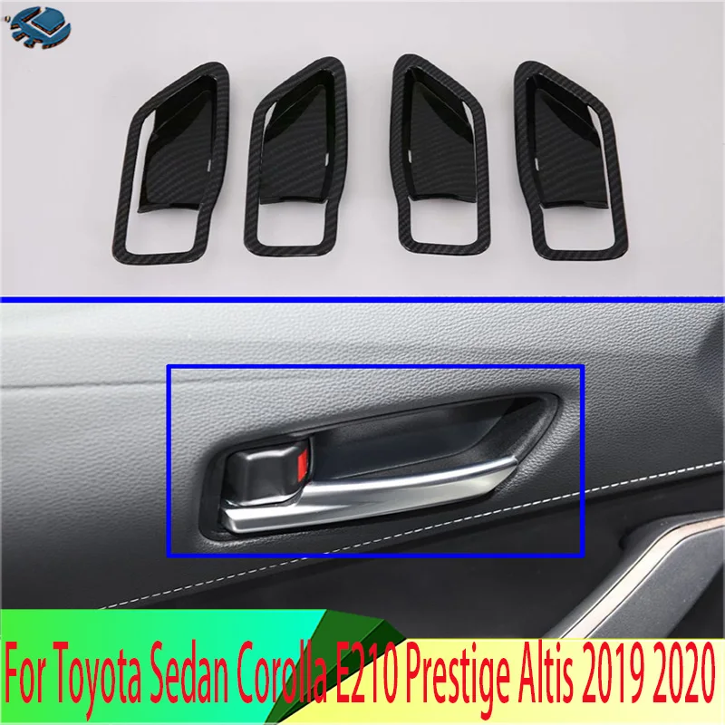

For Toyota Sedan Corolla E210 Prestige Altis 2019 2020 Inner Door Handle Cover Catch Bowl Trim Insert Bezel Frame Garnish