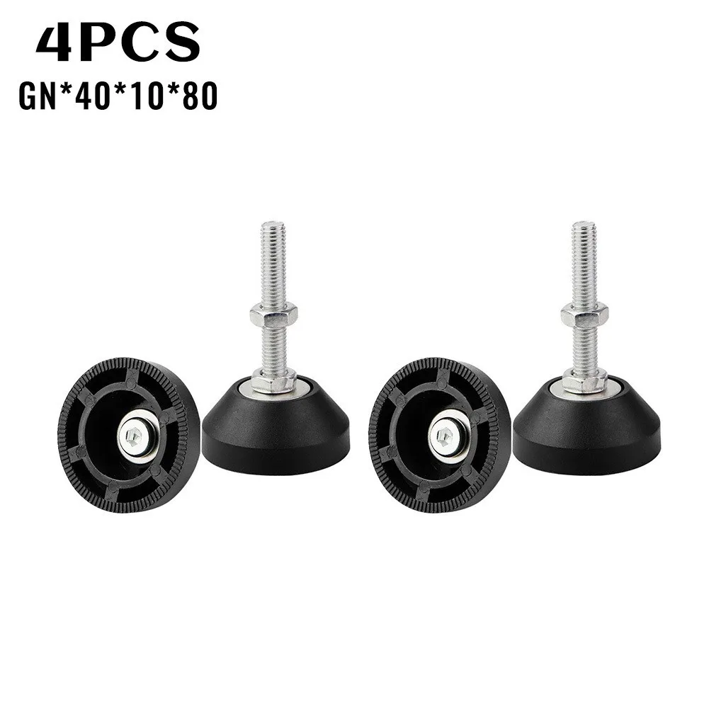 

4/10 Pack Rated Adjustable Feet M10x80mm Articulating Base Heavy Duty Feet Metalworking Supplies Support Feet