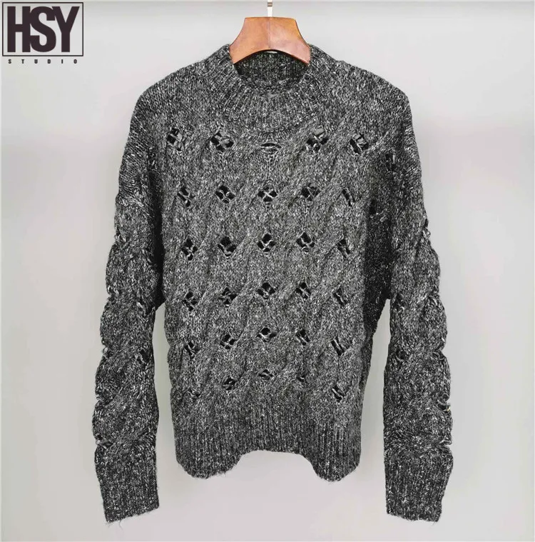 【HSY】2019 Осень Зима Новая Женская шерстяная пряжа cкручивание плетение волос Twist