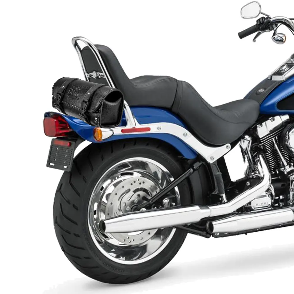 

Universal Motorcycle Bag Roll Saddlebag Tail Barrel Storage Bags Touring Travel For Sportster For Dyna Road King For Honda 250cc