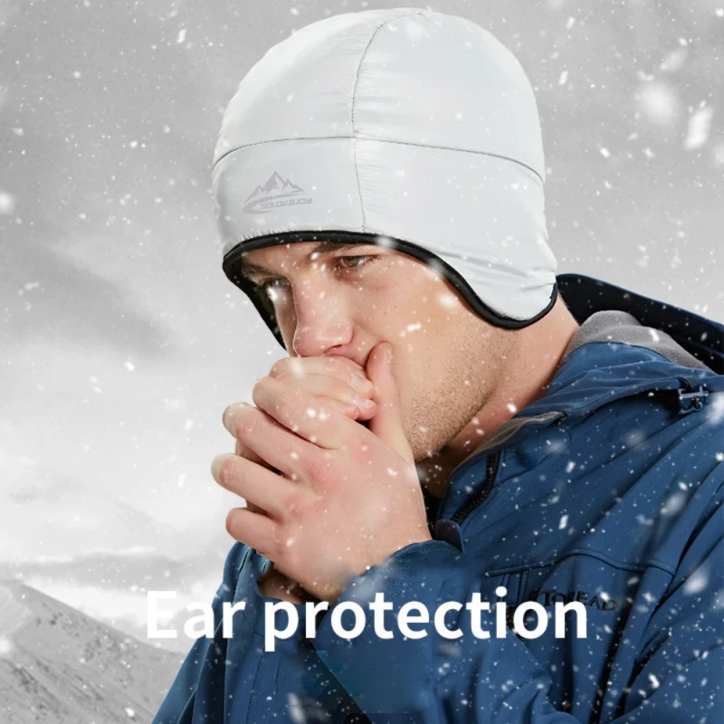 

Outdoor Hiking Caps Warm Waterproof Windproof Ear-cap Thermal Fleece Lined Down Beanie Hats Cycling Ski Camping Winter