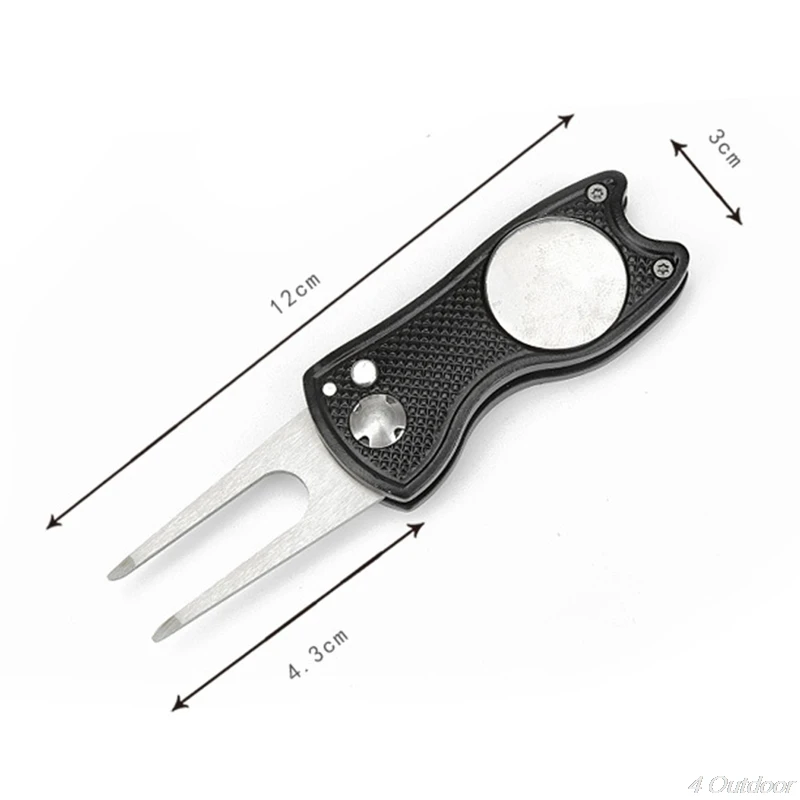 Вилка Для Гольфа Складная из нержавеющей стали с магнитной кнопкой | Спорт и