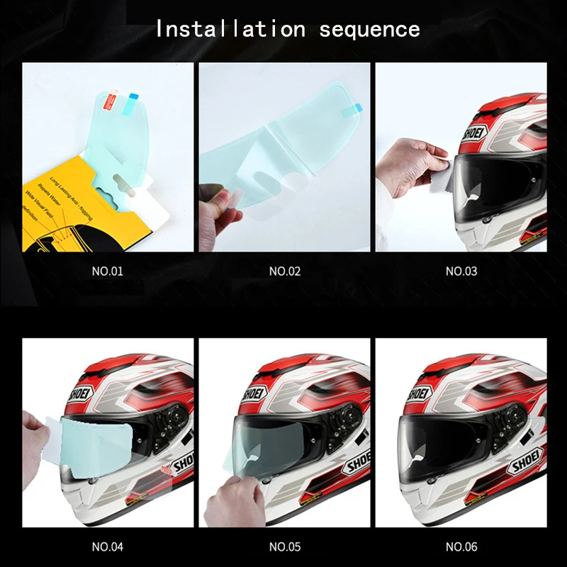 

Universal Motorcycle Helmet Anti Fog Patch Visor Lens Helmet Len Protective Film
