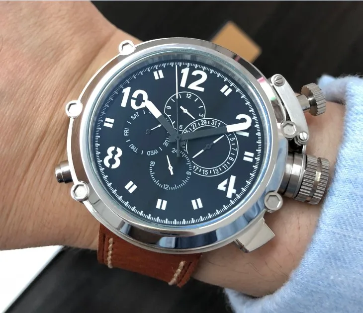 Мужские часы с автоподзаводом GEERVO стильные автоматические правой рукой черным